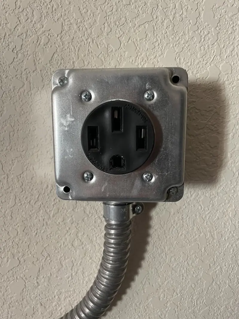NEMA 14-50 outlet installed for Smart Home Electrical in Americus